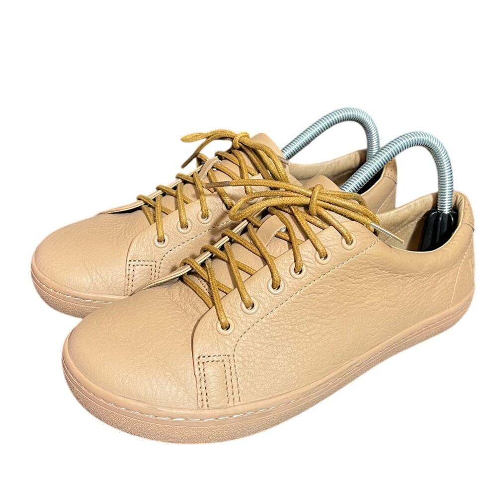 Birchbury Tan Leather Barefoot Sneakers (Unisex)